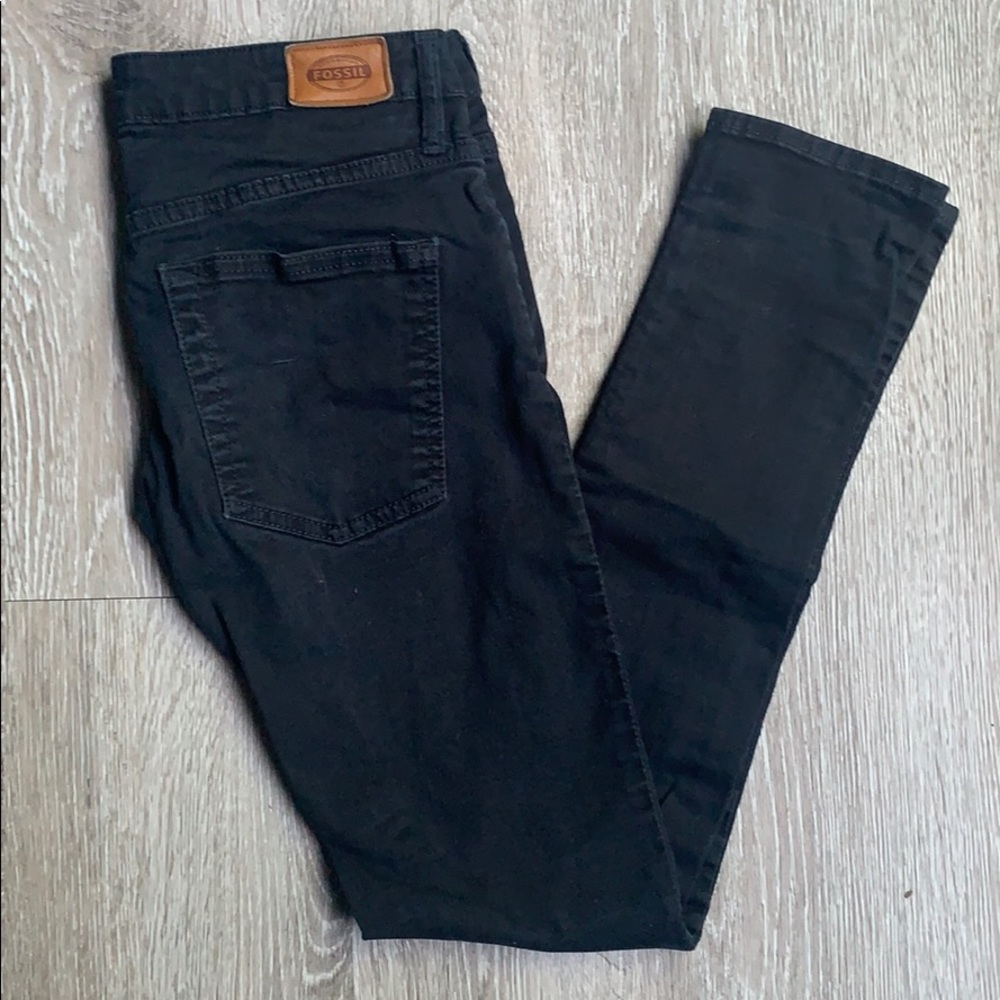 Fossil Black Mid Rise Skinny Jeans
